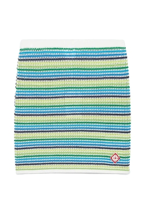 Casablanca striped logo mini skirt - Green