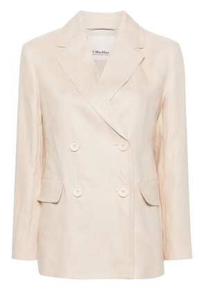'S Max Mara Laura double-breasted linen blazer - Neutrals