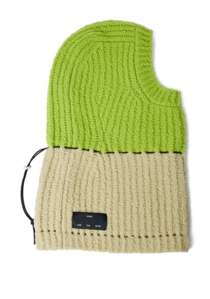 Song For The Mute logo-patch balaclava - Green