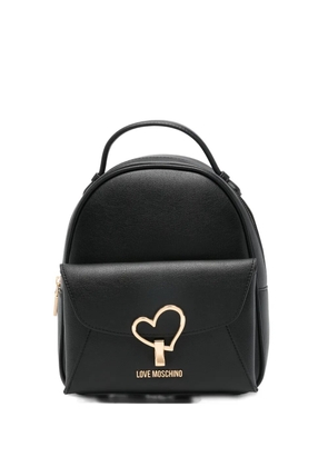 Love Moschino heart-detail backpack - Black