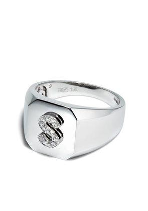 SHAY 18K white gold s-initial ring - Silver