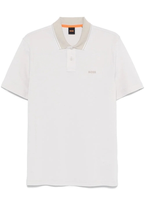 BOSS logo-appliqué polo shirt - Neutrals