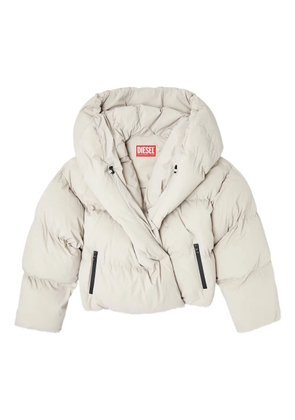 Diesel W-Iley-T1 wrap hooded puffer jacket - 7FE