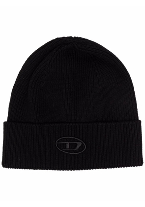 Diesel K-Coder Fully-B ribbed beanie - Black