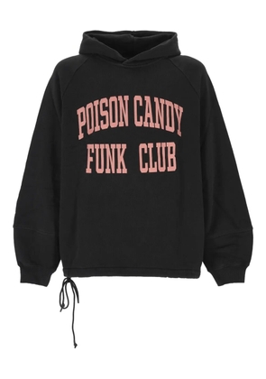 Applied Art Forms graphic-print drawstring hoodie - Black