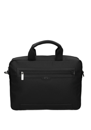 BOSS zip top laptop bag - Black