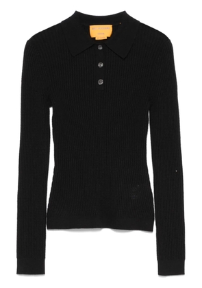 Guest In Residence Shrunken cashmere polo top - Black