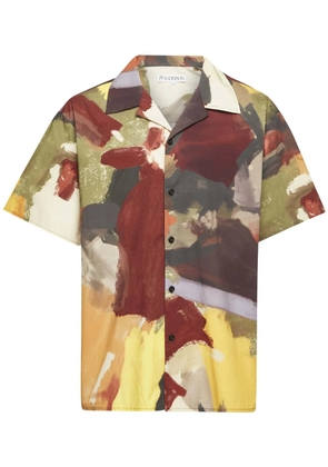 JW Anderson abstract-print cotton shirt - Green