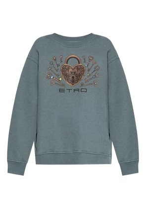 ETRO padlock graphic sweatshirt - Green
