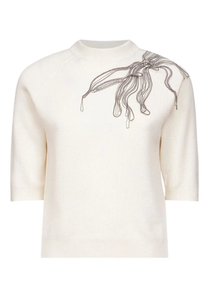Brunello Cucinelli chain-embellished top - White
