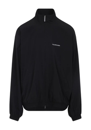 Balenciaga logo-print zip-up jacket - Black