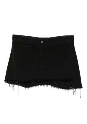 Balenciaga frayed mini skirt - Black