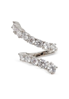 Panconesi double-band embellished ring - Silver