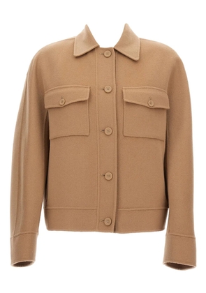Max Mara patch-pocket buttoned jacket - Brown