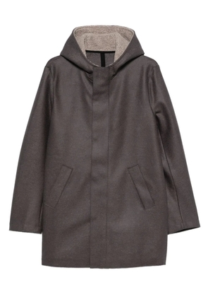 Harris Wharf London hooded welt-pocket coat - Grey