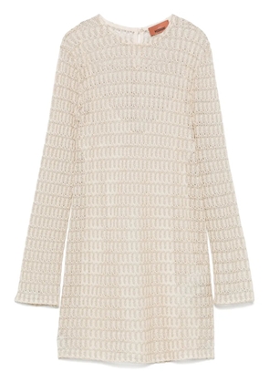 Missoni open-knit mini dress - Neutrals