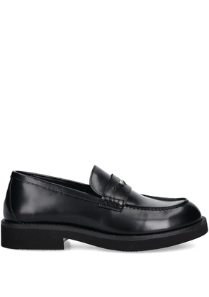 BOSS leather penny loafers - Black