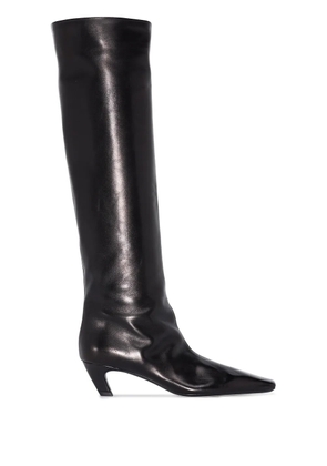 KHAITE Davis knee-high boots - Black
