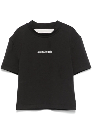 Palm Angels embroidered-logo cropped T-shirt - Black