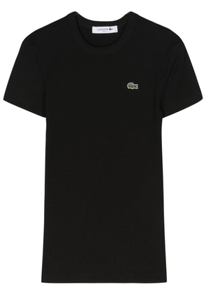Lacoste appliqué-logo cotton T-shirt - Black