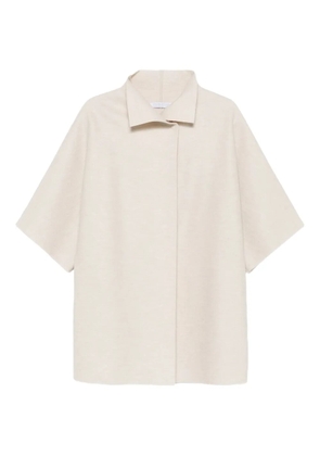 Harris Wharf London short-sleeve collared jacket - Neutrals