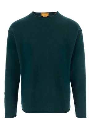 Guest In Residence crew-neck turn-up-cuffs cashmere sweater - Green