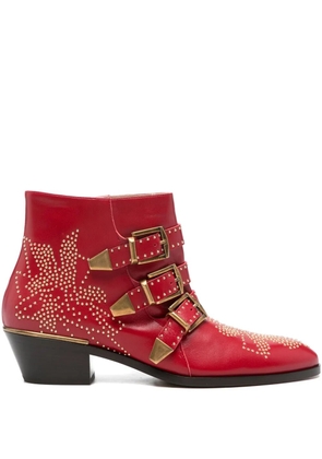 Chloé 40mm Susanna studded buckle boots - Red