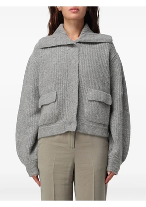 LIU JO ribbed-knit cardigan - Grey