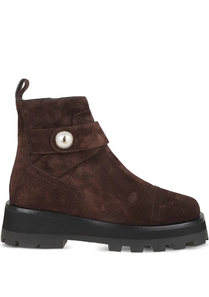 Jimmy Choo buckle calf suede boots - Brown