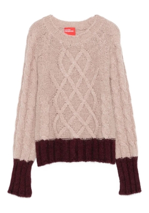 Merci cable-knit sweater - Pink