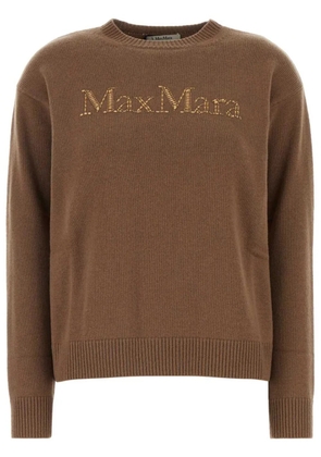 'S Max Mara logo-embellished sweater - Brown