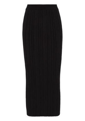 Balmain plissé-effect midi skirt - Black