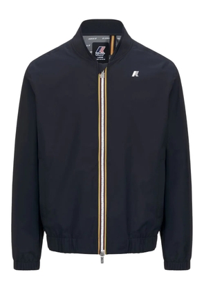 K-Way front-zip logo-patch jacket - Black