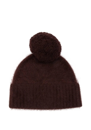 Dorothee Schumacher pompom-embellishment beanie hat - Brown