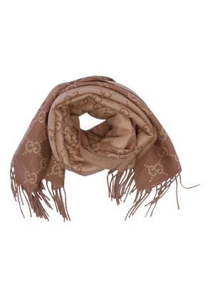 Gucci GG-pattern fringed-edges scarf - Neutrals