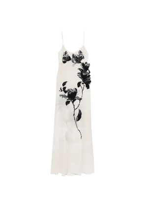Ermanno Scervino floral silk maxi dress - Neutrals