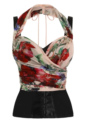 Dolce & Gabbana floral-print top - Red