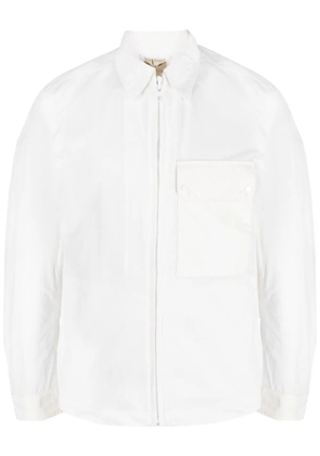 Ten C pocket zip-up shirt jacket - White