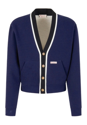 Marni contrasting-trim cardigan - Blue