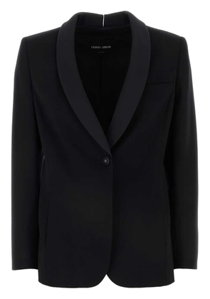 Giorgio Armani virgin wool blazer - Black