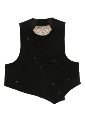 Ziggy Chen asymmetric waistcoat - Black