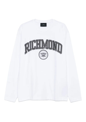 John Richmond logo-print long-sleeve T-shirt - White