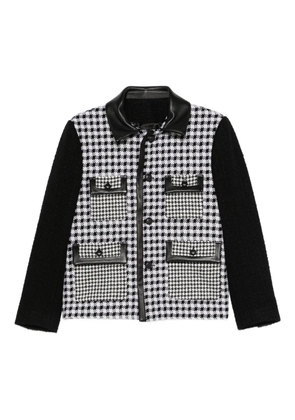Ernest W. Baker houndstooth pocket jacket - Black