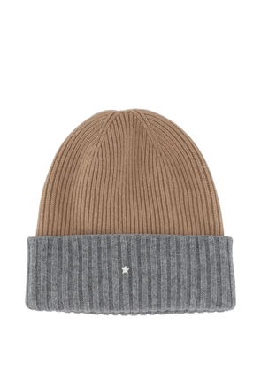 Lorena Antoniazzi star-detail ribbed beanie hat - Neutrals