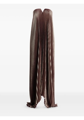 L'IDÉE Black Tie pleated maxi dress - Brown