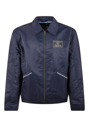 Champion logo shirt jacket - Blue