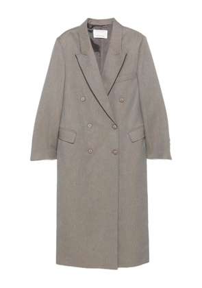 The Frankie Shop double-breasted peak-lapel coat - Grey