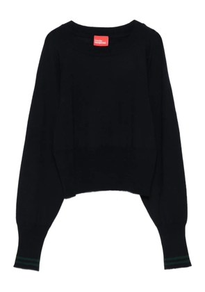 Merci striped-cuff sweater - Blue