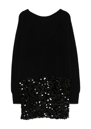 jucca approved knitted wool mini dress - Black