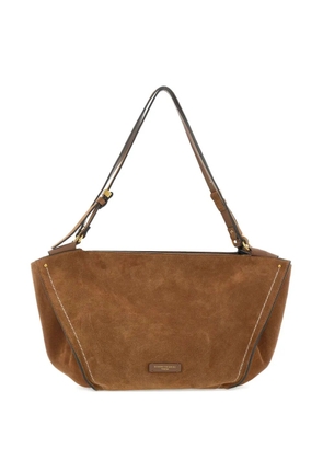 GIANNI CHIARINI Bloom suede tote bag - Brown